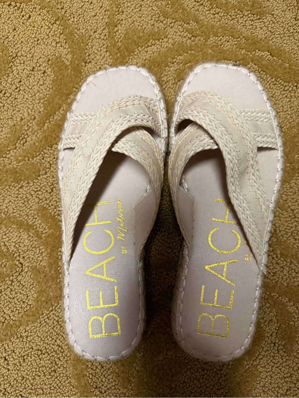 Cream Braided Espadrille Sandals